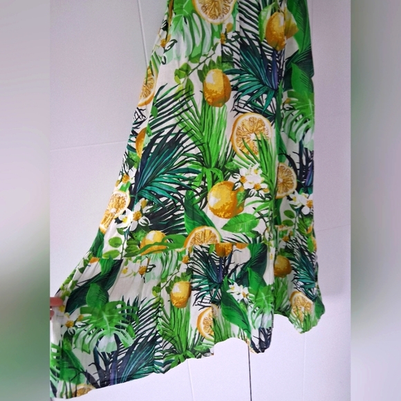 NWT Bellambra/ 🍋Lemon🍋 Made In Italy/ Tropical Sleeveless Dress/ Size US S - Picture 9 of 15